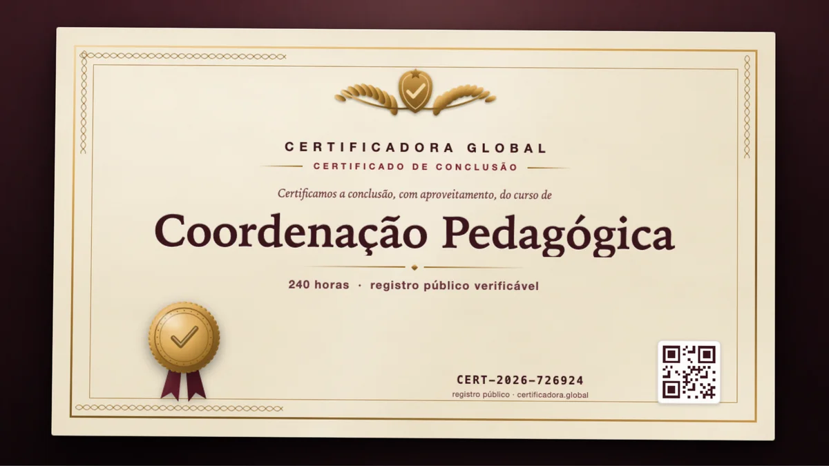 Capa do curso Coordenação Pedagógica