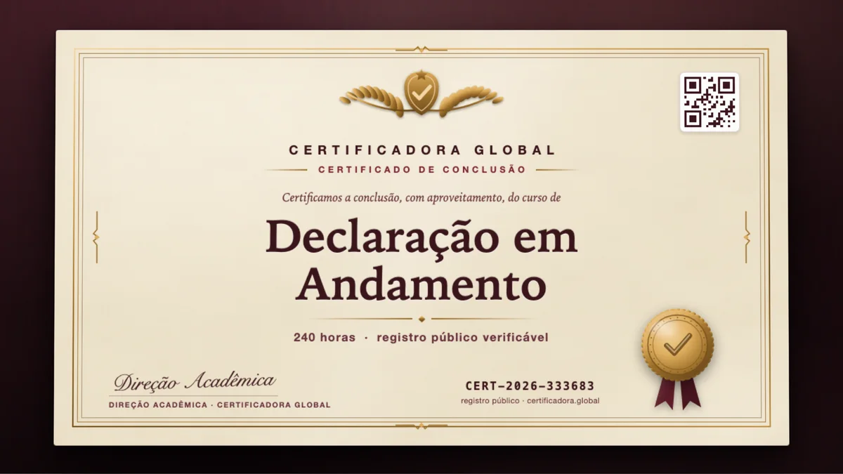 Capa do curso Declaração em Andamento
