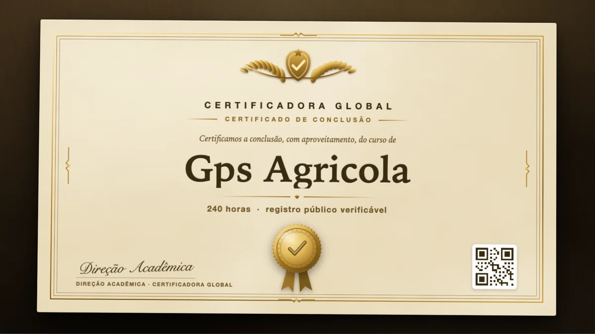 Capa do curso Gps Agricola