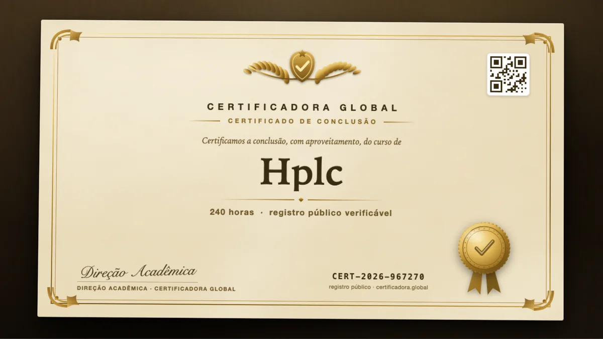 Capa do curso Hplc