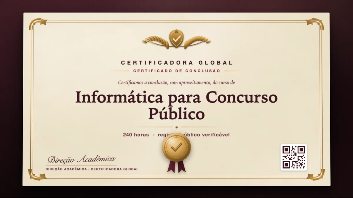 Capa do curso Informática para Concurso Público