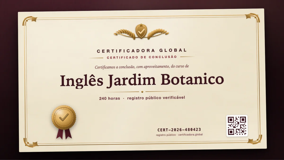 Capa do curso Inglês Jardim Botanico