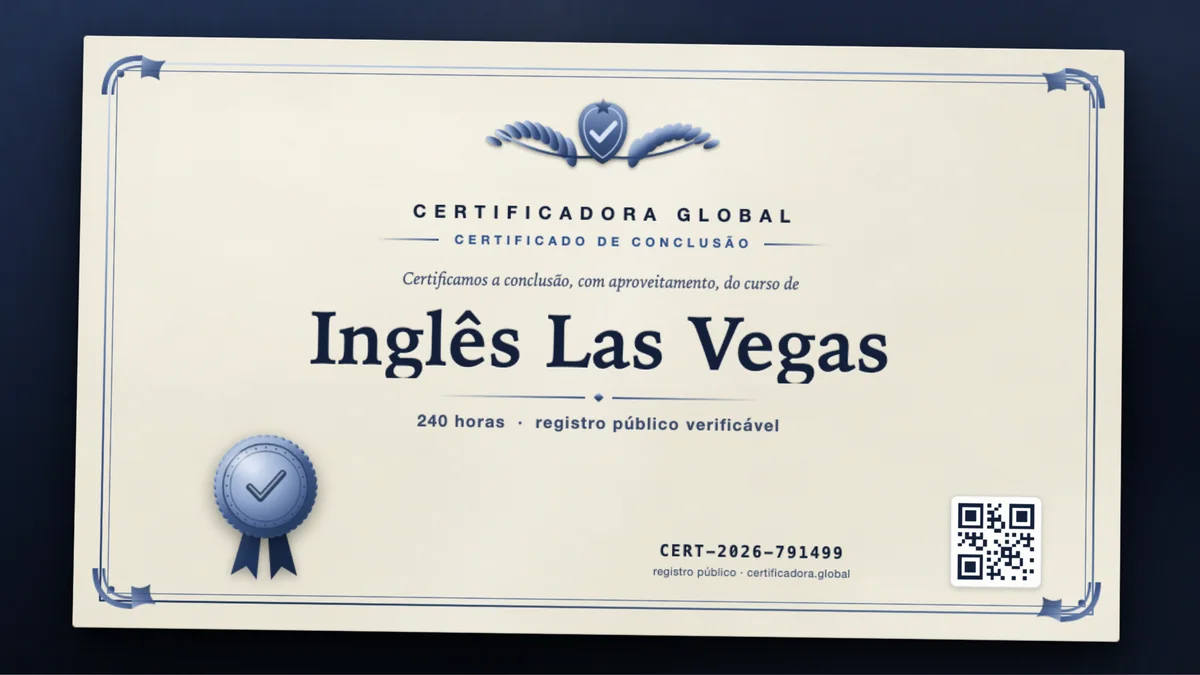 Capa do curso Inglês Las Vegas