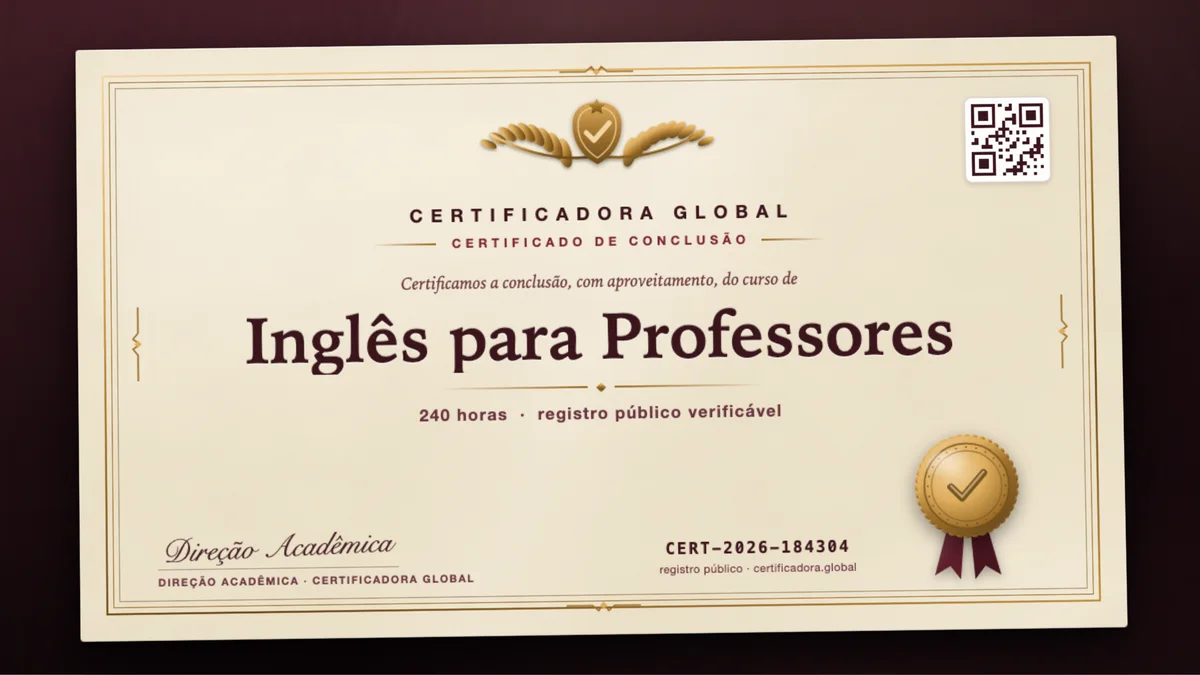Capa do curso Inglês para Professores