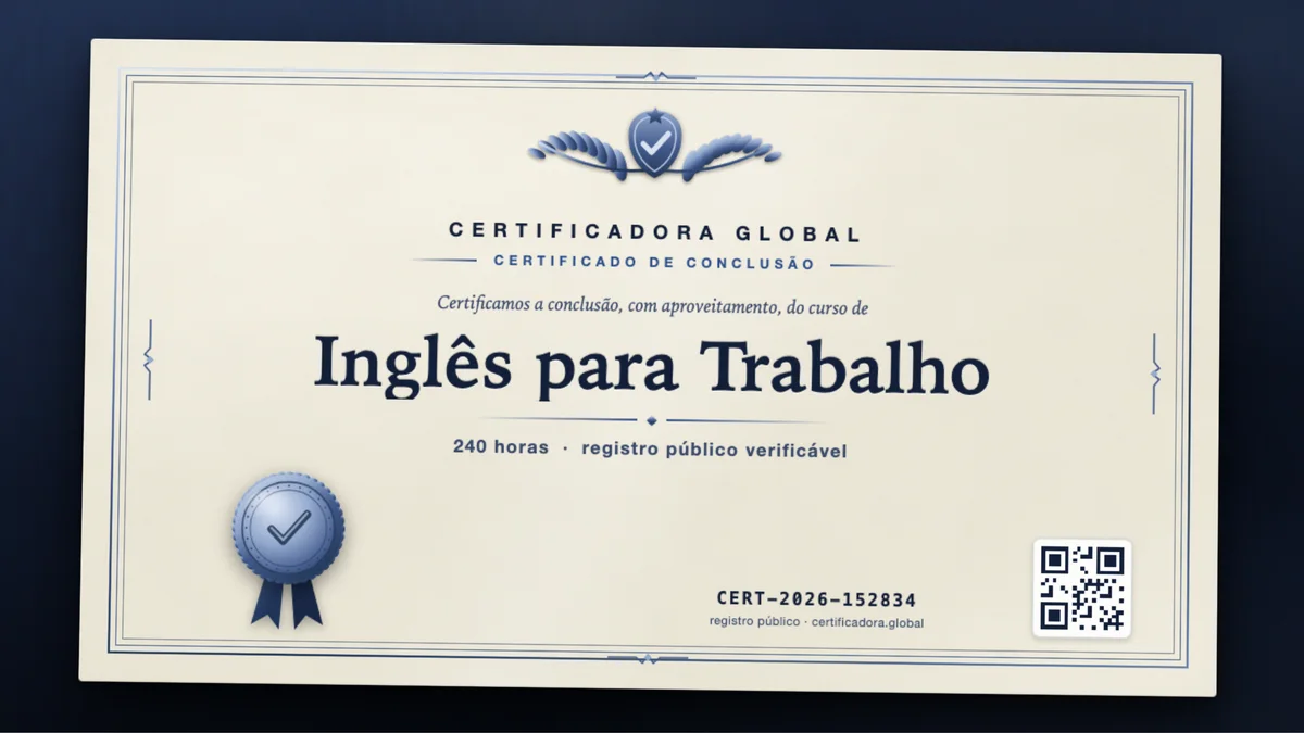 Capa do curso Inglês para Trabalho