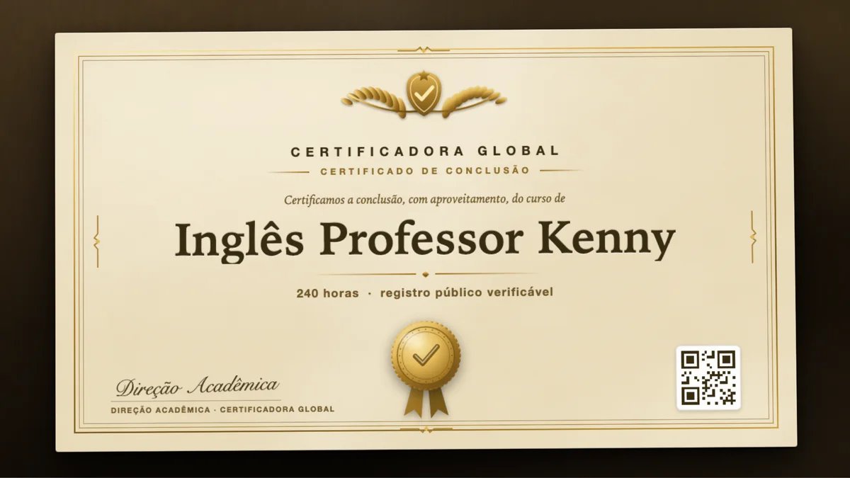 Capa do curso Inglês Professor Kenny