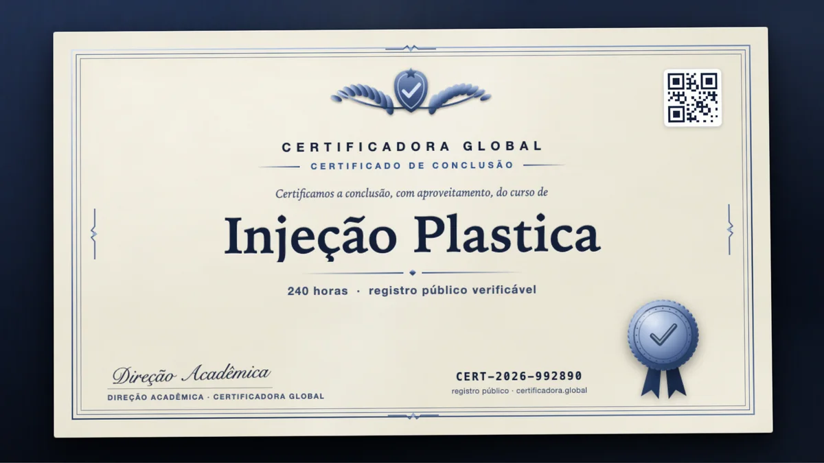 Capa do curso Injeção Plastica
