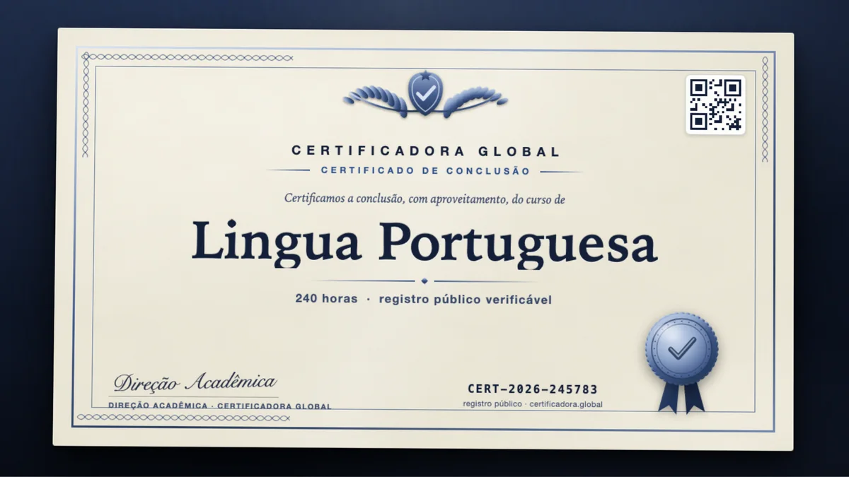 Capa do curso Lingua Portuguesa