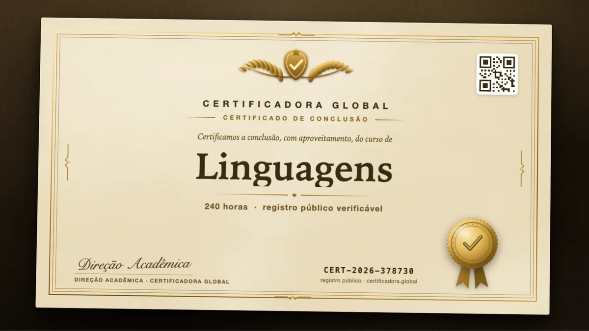 Capa do curso Linguagens