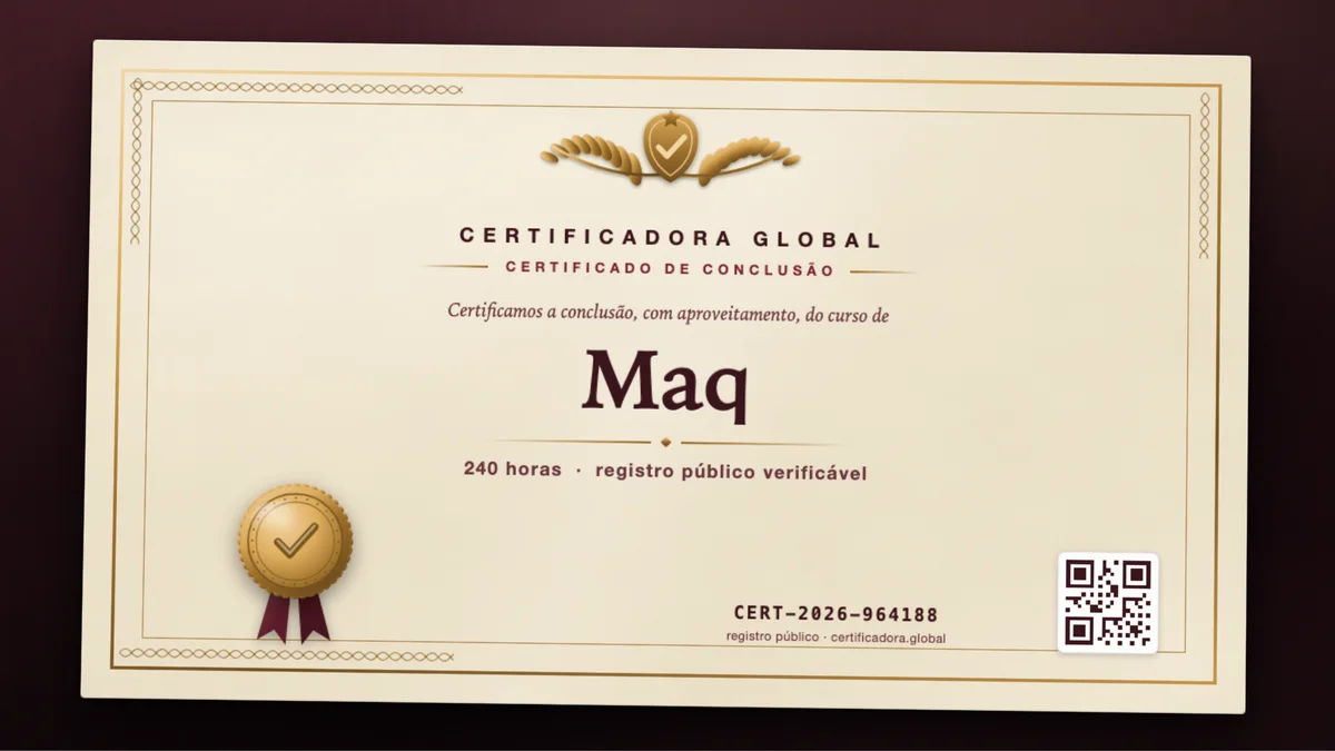 Capa do curso Maq