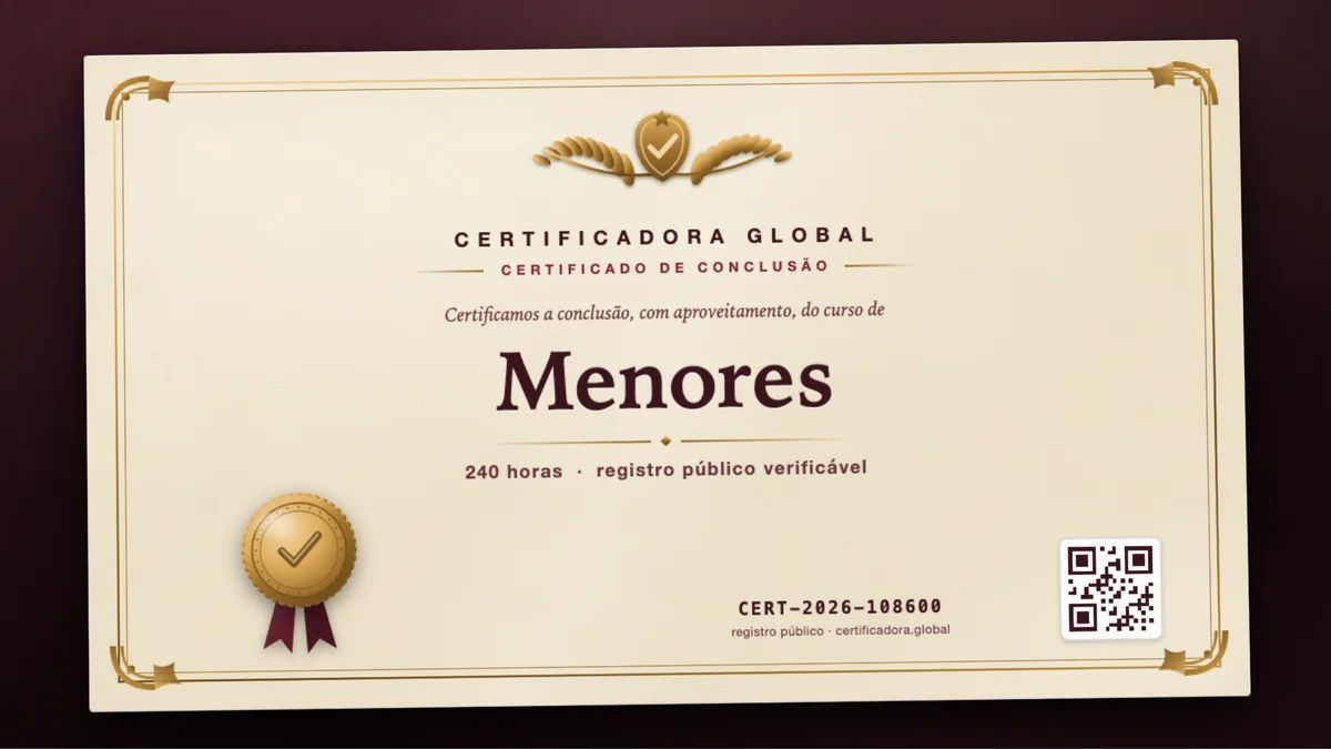 Capa do curso Menores
