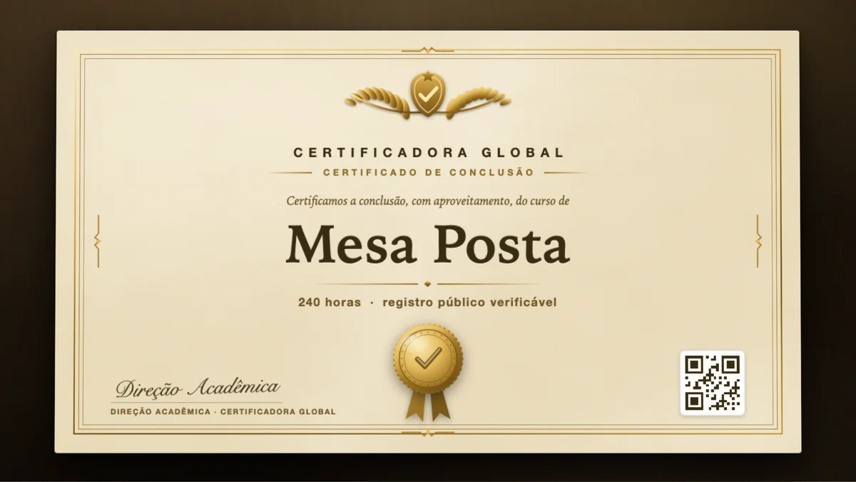 Capa do curso Mesa Posta