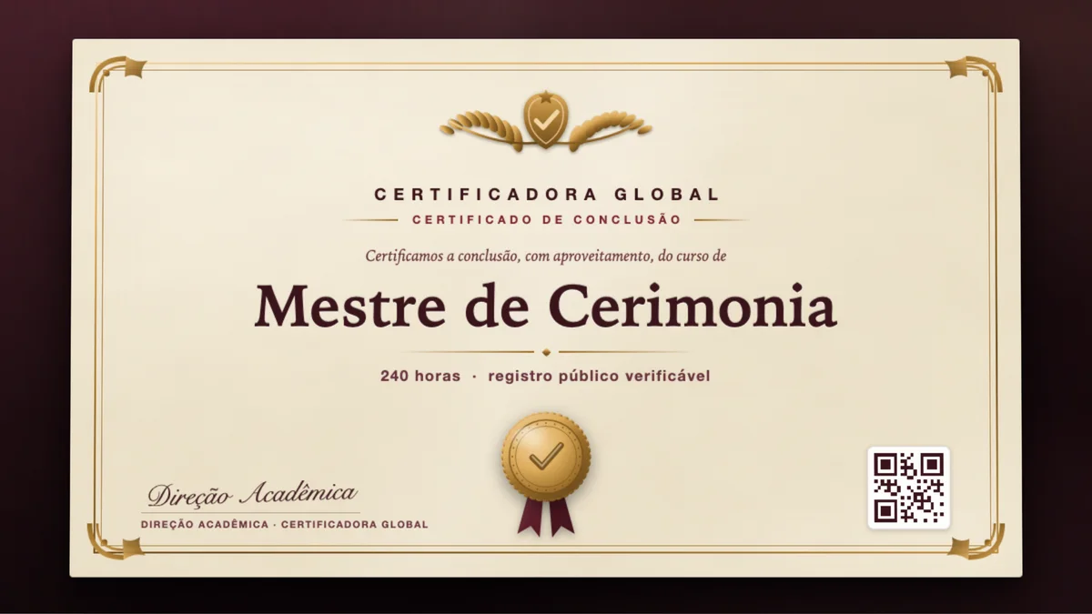 Capa do curso Mestre de Cerimonia
