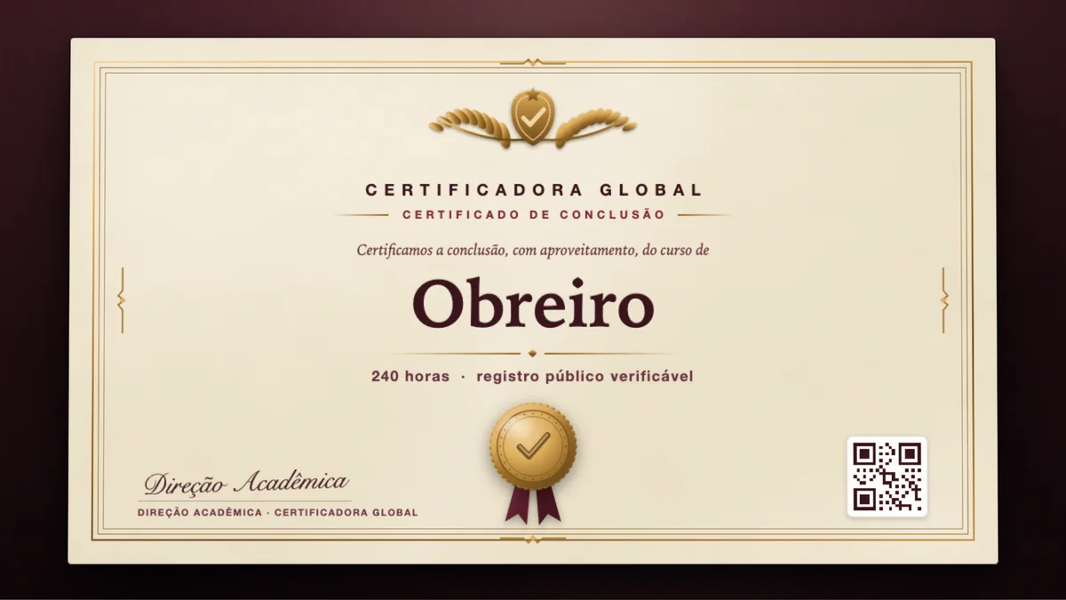Capa do curso Obreiro