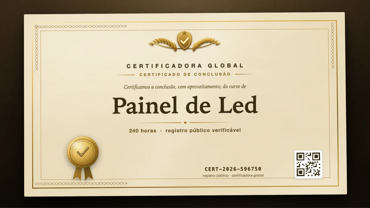 Capa do curso Painel de Led