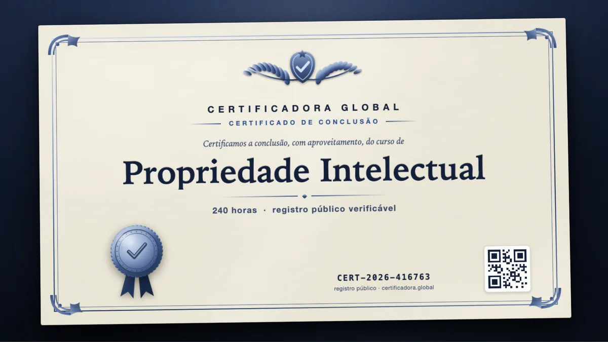 Capa do curso Propriedade Intelectual