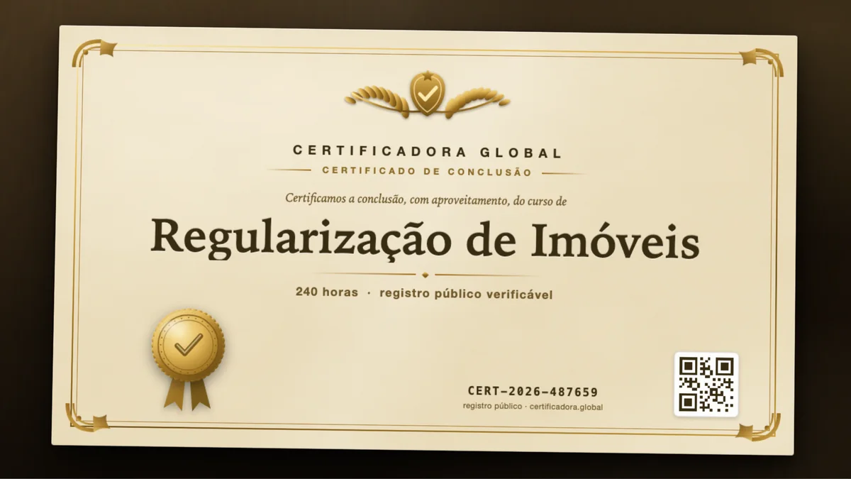 Capa do curso Regularização de Imóveis
