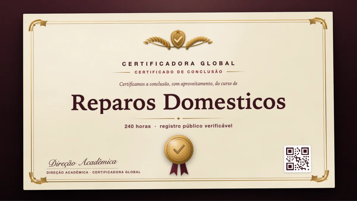 Capa do curso Reparos Domesticos