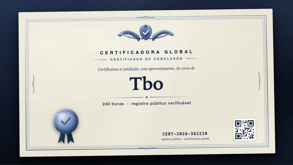 Capa do curso Tbo