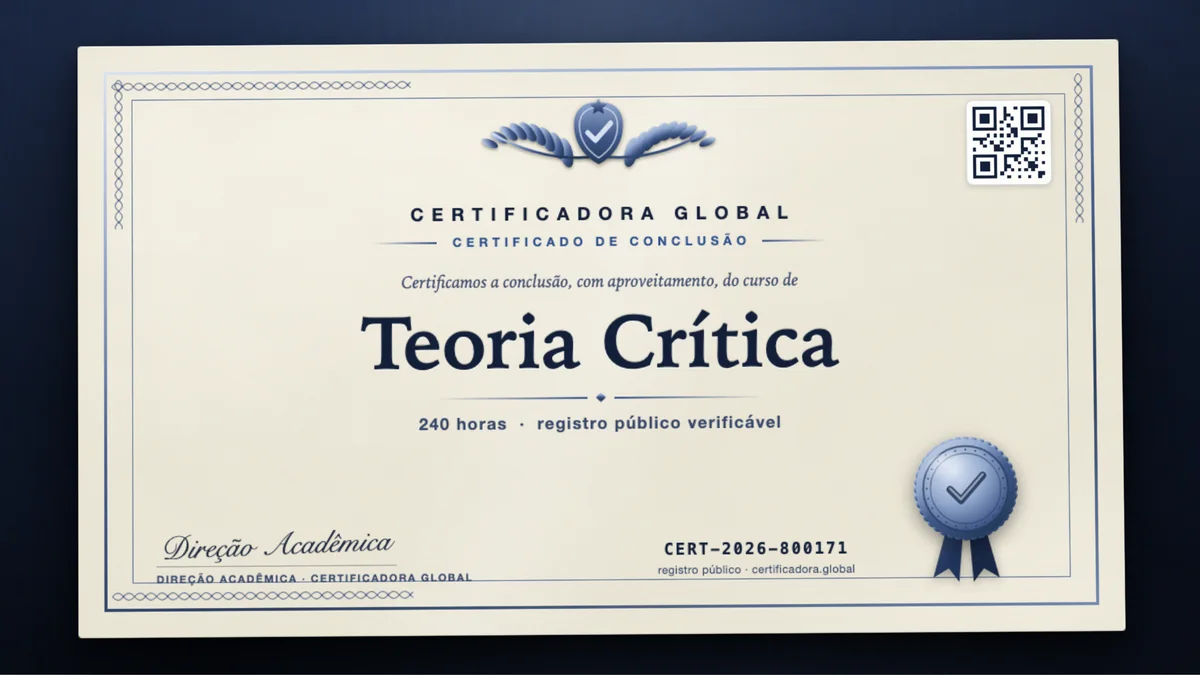 Capa do curso Teoria Crítica