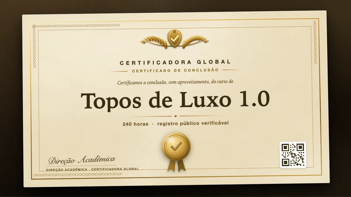 Capa do curso Topos de Luxo 1.0