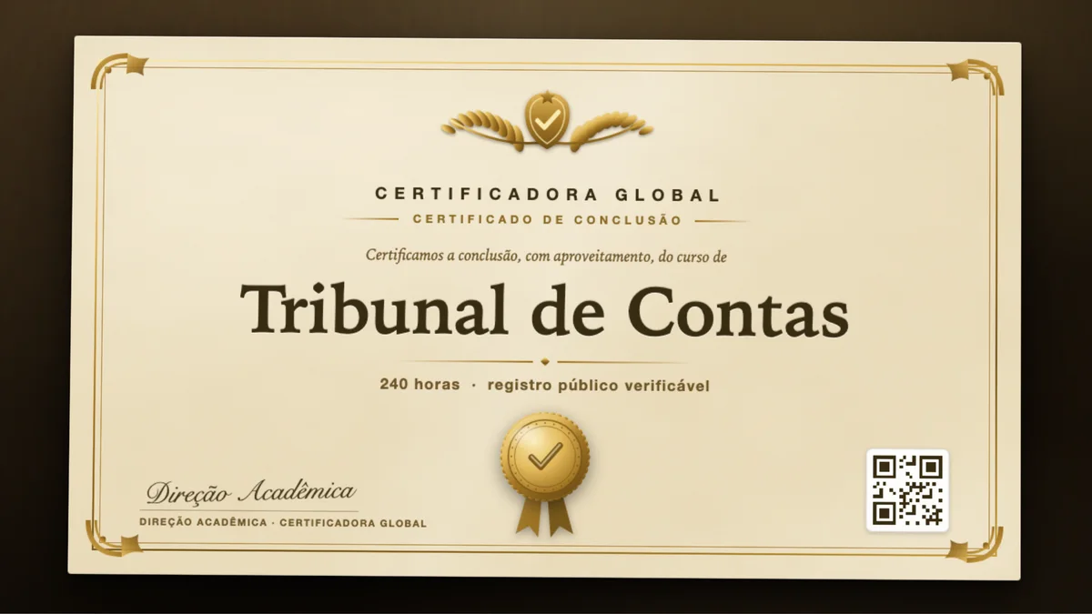 Capa do curso Tribunal de Contas