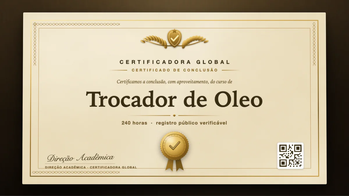 Capa do curso Trocador de Oleo