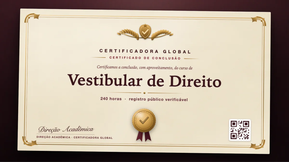 Capa do curso Vestibular de Direito