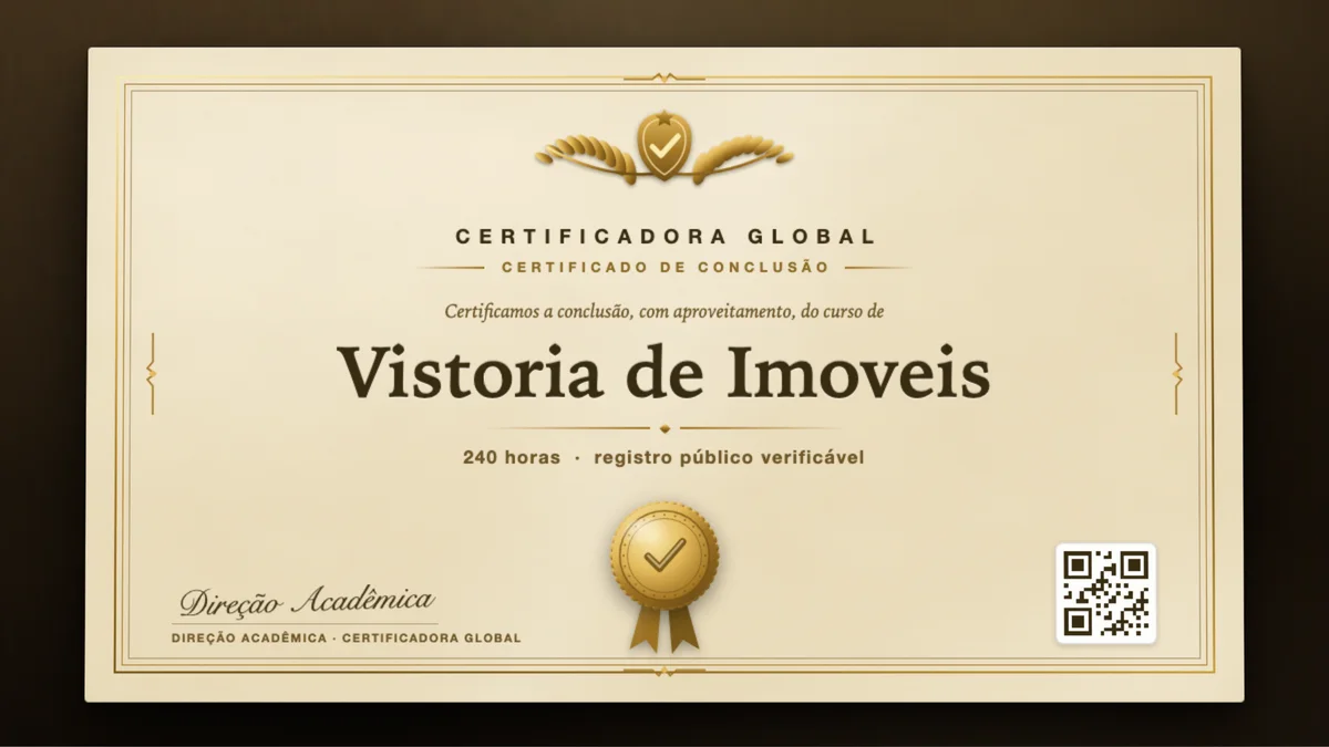 Capa do curso Vistoria de Imoveis