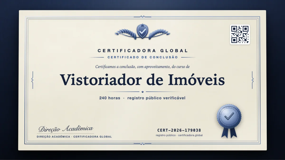 Capa do curso Vistoriador de Imóveis