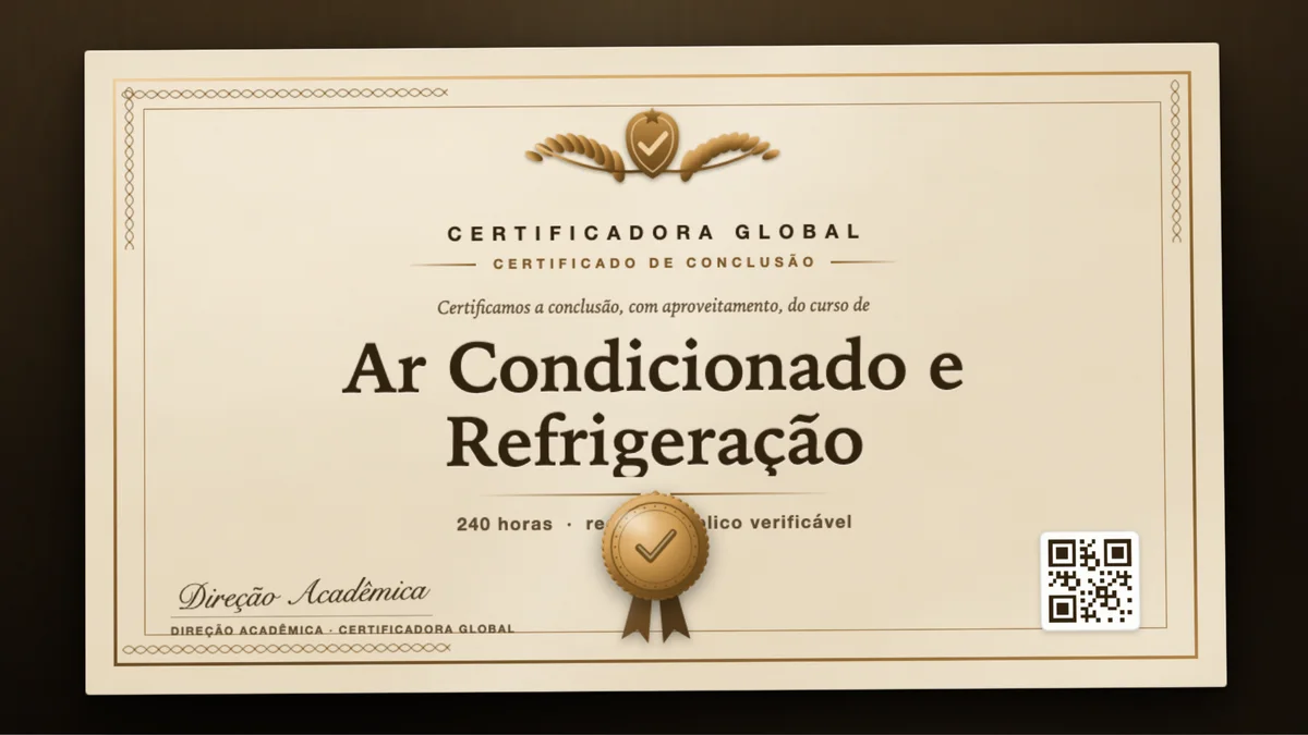 Capa do curso Ar Condicionado e Refrigeração