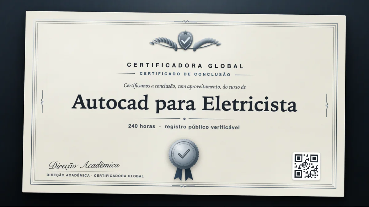 Capa do curso Autocad para Eletricista