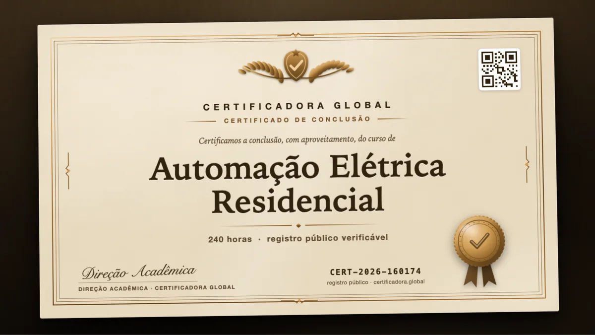 Capa do curso Automação Elétrica Residencial