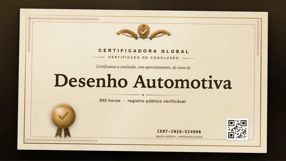 Capa do curso Desenho Automotiva