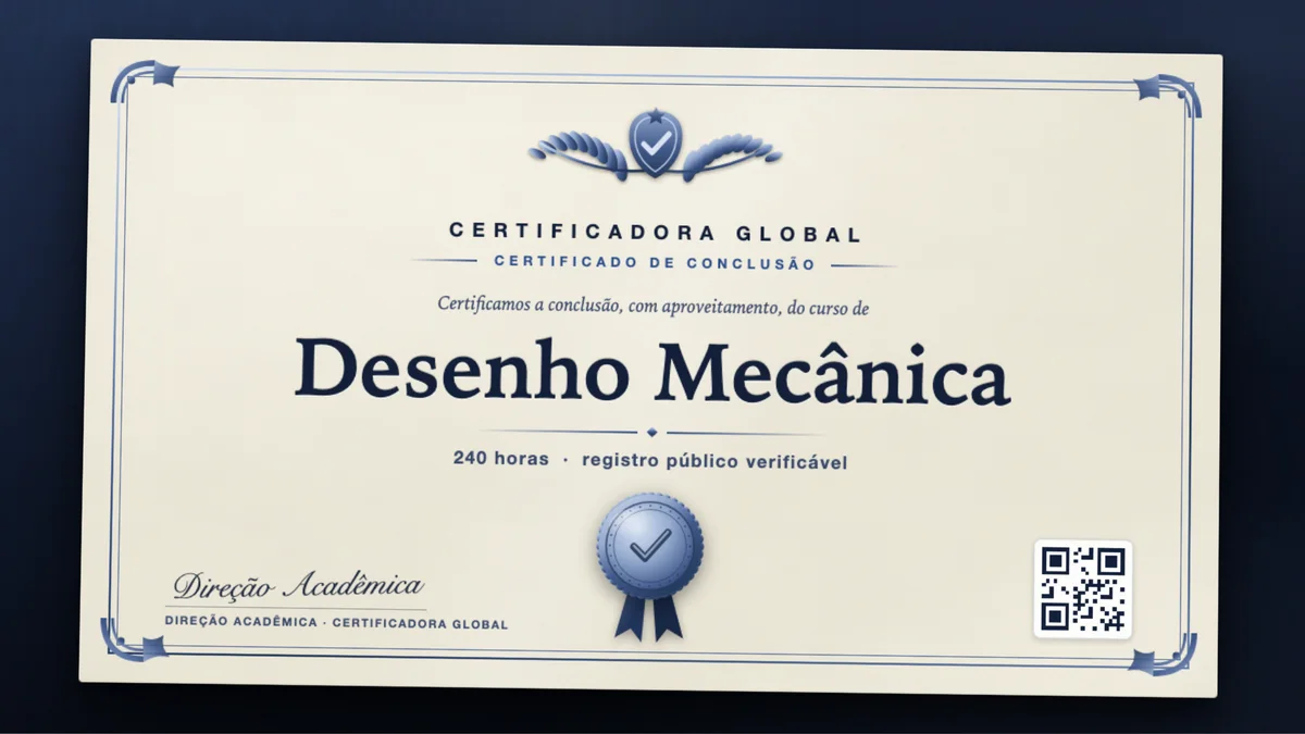 Capa do curso Desenho Mecânica