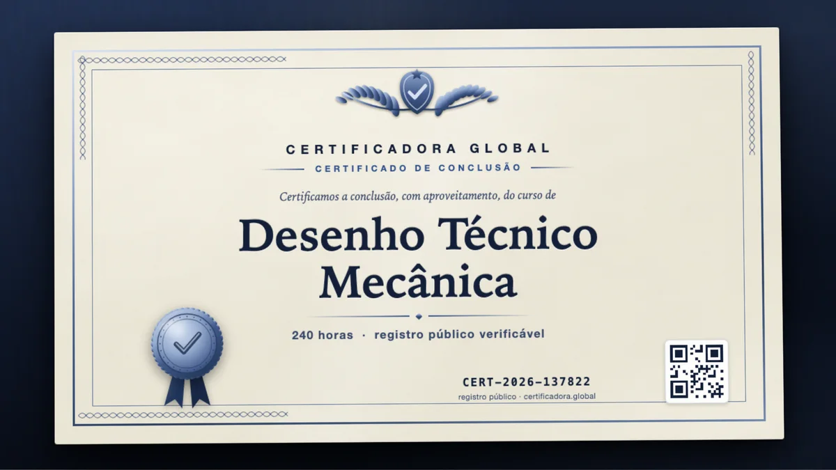 Capa do curso Desenho Técnico Mecânica