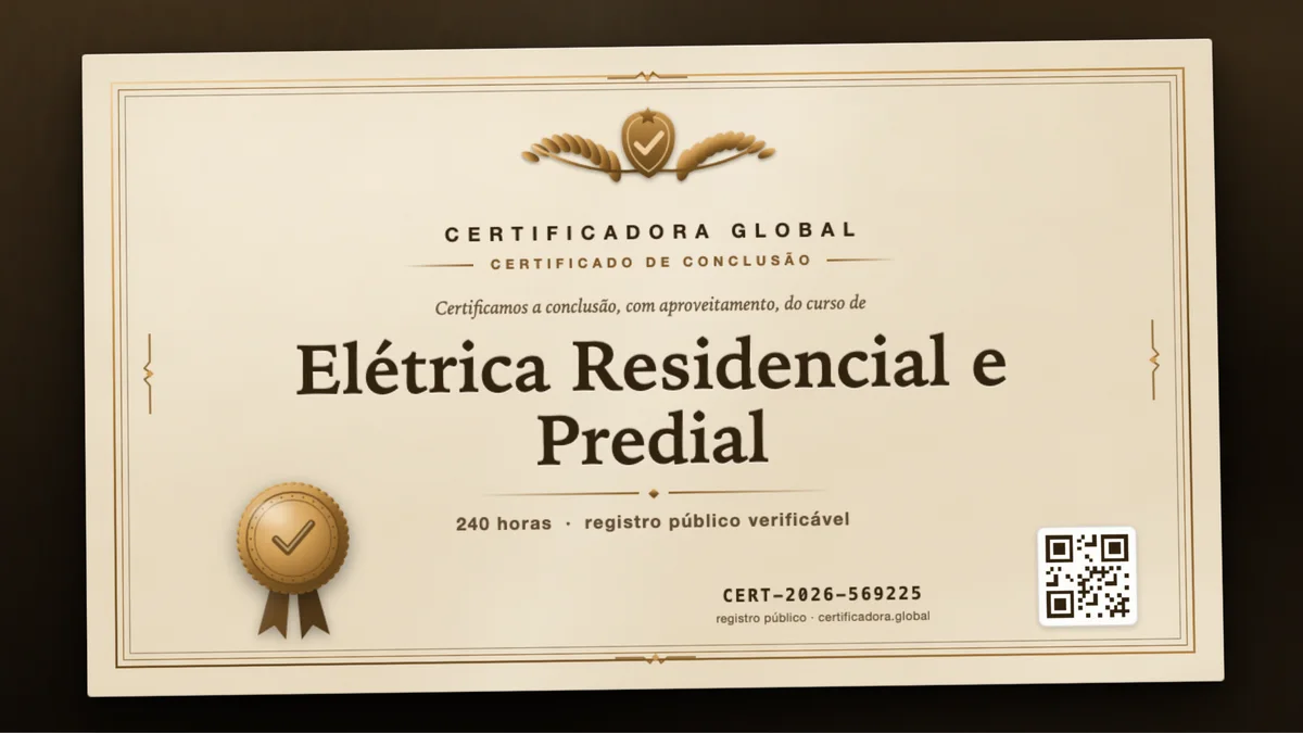 Capa do curso Elétrica Residencial e Predial