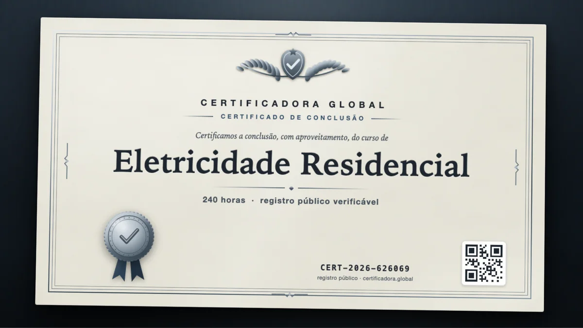 Capa do curso Eletricidade Residencial
