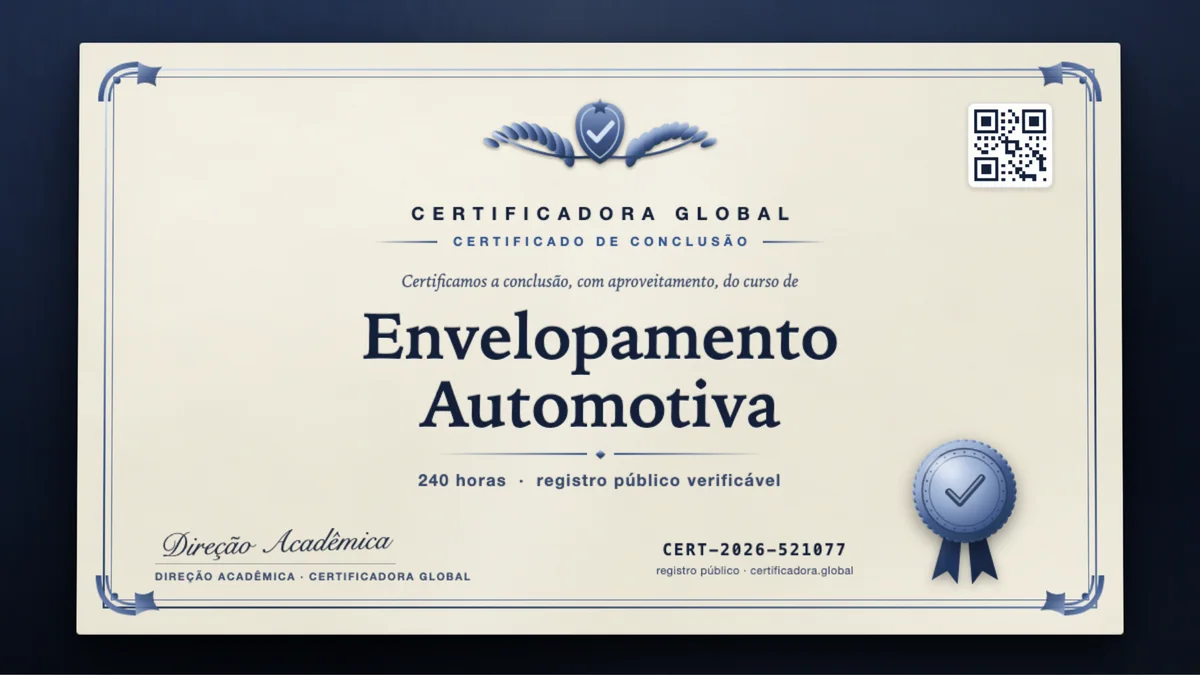 Capa do curso Envelopamento Automotiva