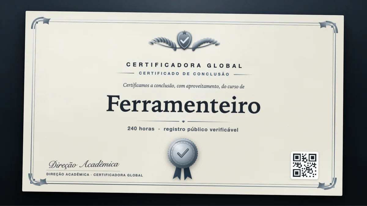 Capa do curso Ferramenteiro