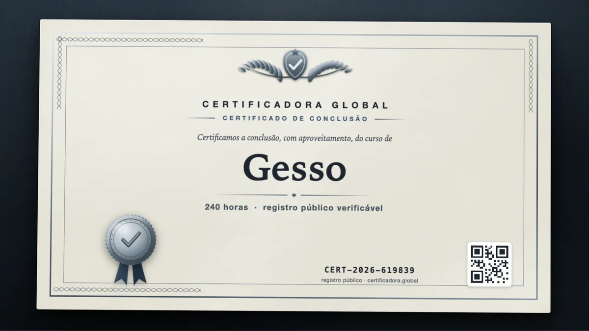 Capa do curso Gesso