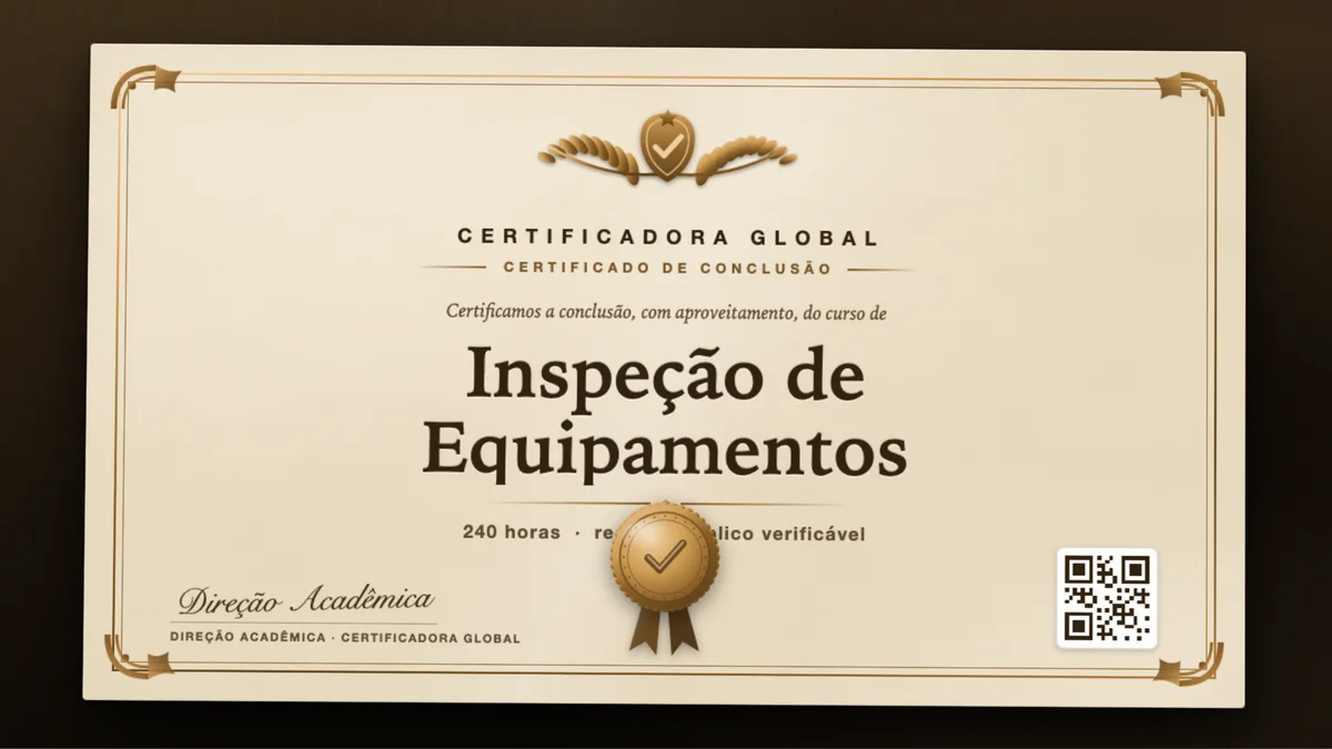 Capa do curso Inspeção de Equipamentos
