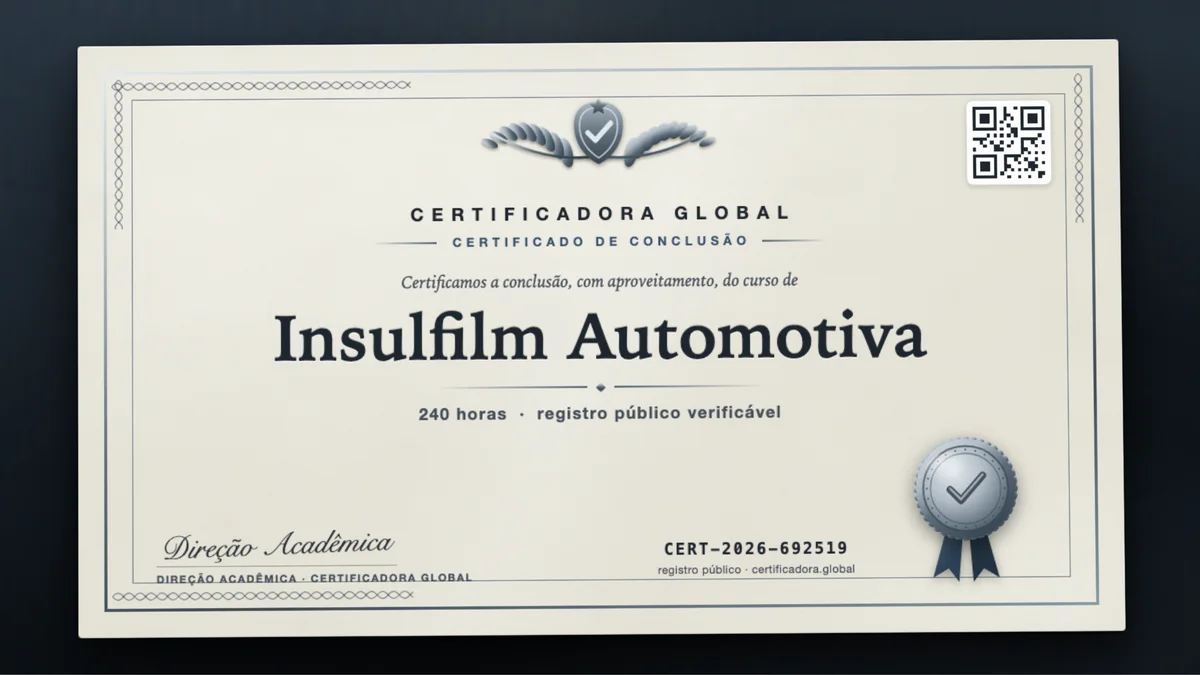 Capa do curso Insulfilm Automotiva