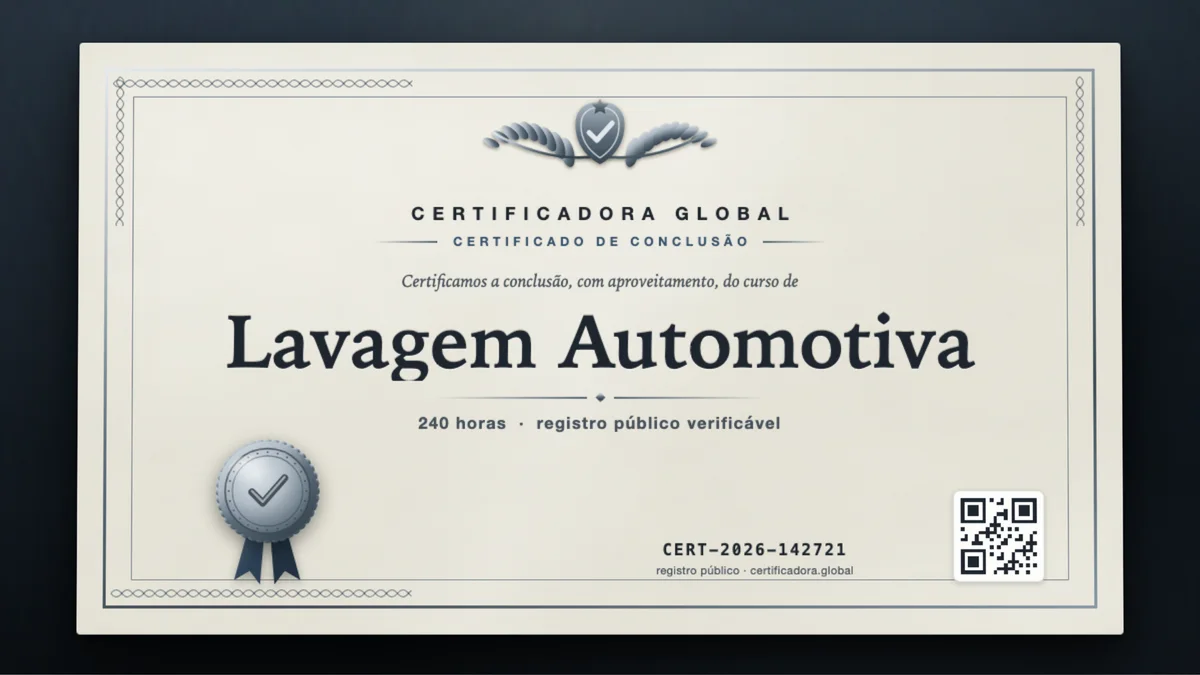 Capa do curso Lavagem Automotiva