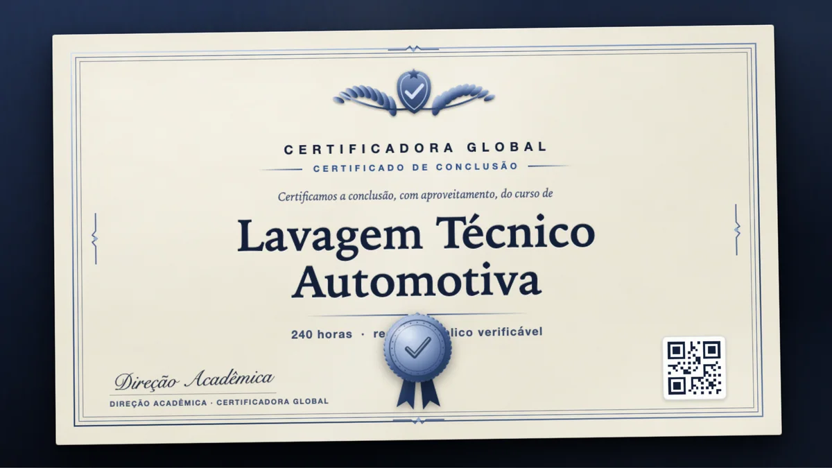 Capa do curso Lavagem Técnico Automotiva