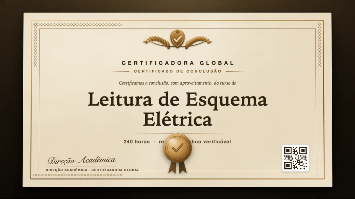 Capa do curso Leitura de Esquema Elétrica