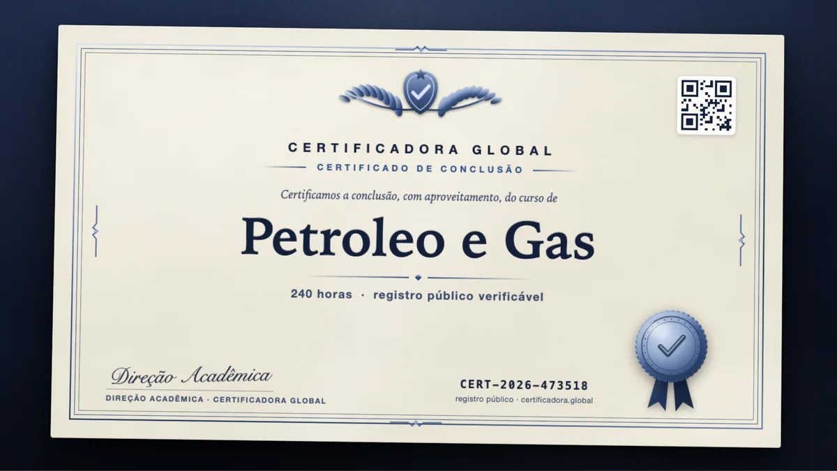 Capa do curso Petroleo e Gas