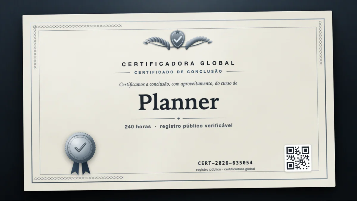 Capa do curso Planner