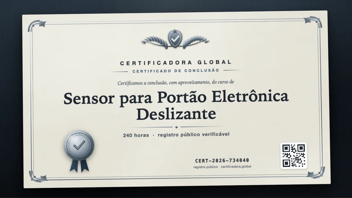 Capa do curso Sensor para Portão Eletrônica Deslizante