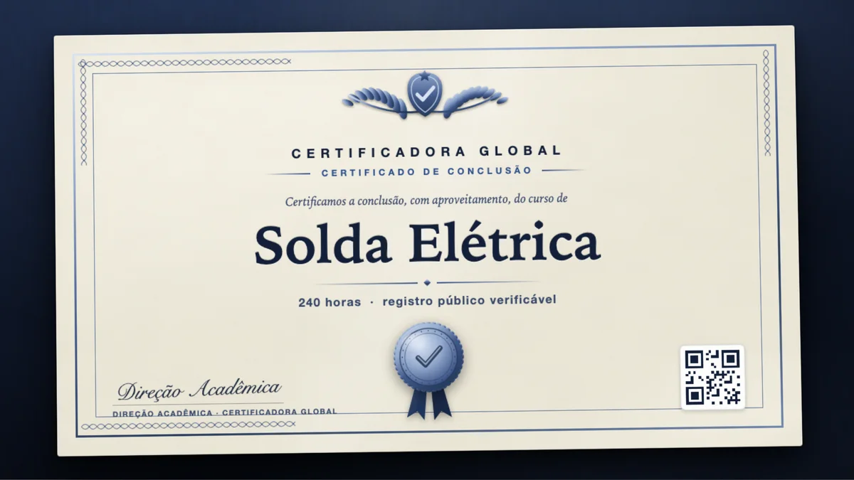 Capa do curso Solda Elétrica